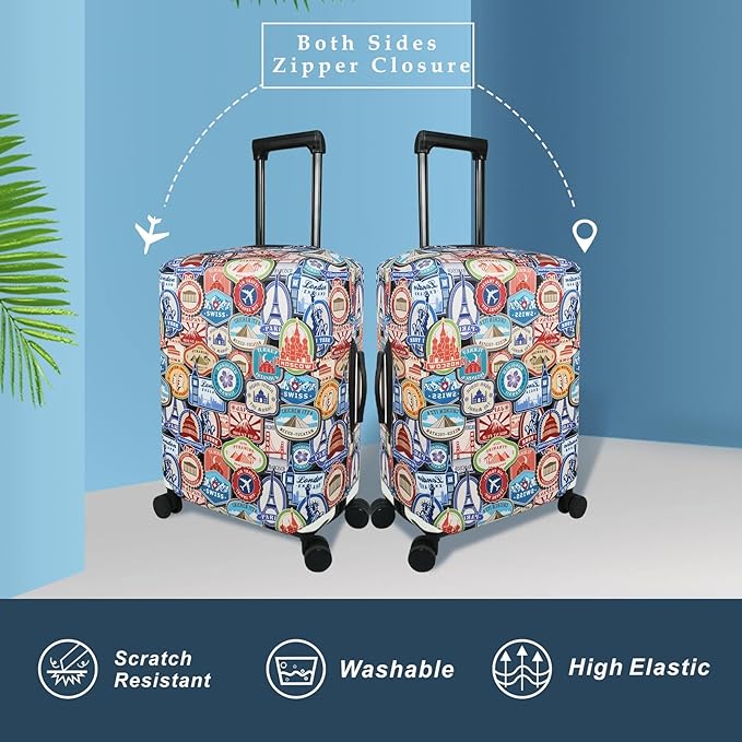 Explore Land Travel Luggage Cover Suitcase Protector Fits 18-22 Inch Case - Image 2
