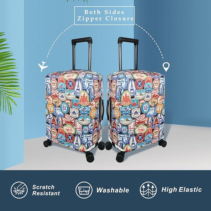 Explore Land Travel Luggage Cover Suitcase Protector Fits 31-32 Inch Case - Image 2