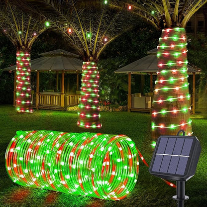 Solar Rope Lights, 66ft 200LED Solar String Lights, 8 Modes Waterproof Solar by Jnaurb
