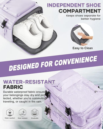 WONHOX Large Travel Backpack Carry on Flight Approved Laptop Work Business - Image 4