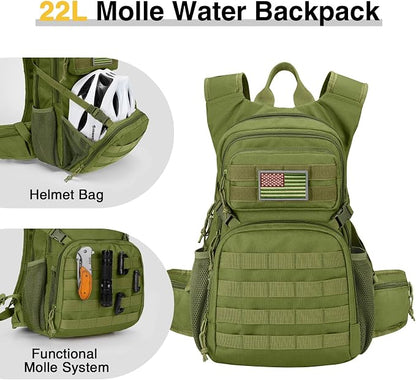 CVLIFE Hydration Backpack with 3L TPU Tactical Water Bladder, 22L Hiking - Image 2