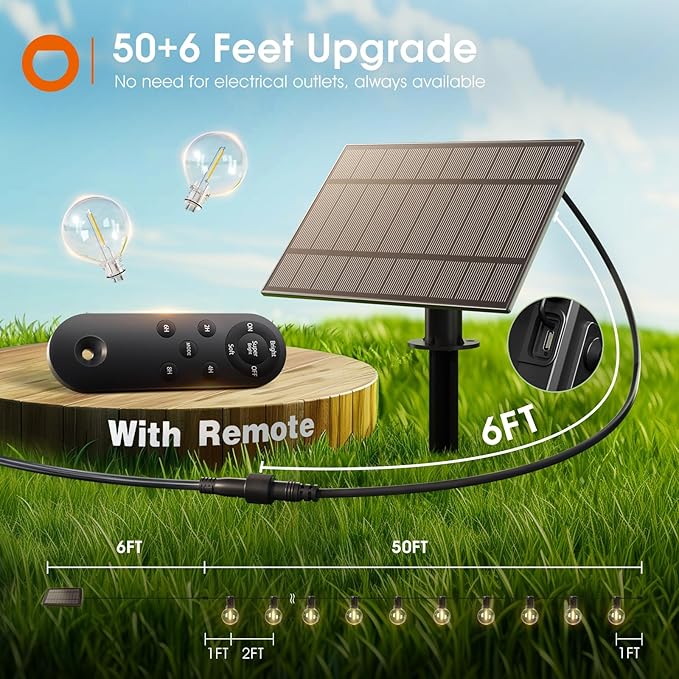 addlon 56FT Solar String Lights Outdoor - Image 8