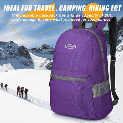 G4Free 20L Lightweight Packable Backpack Travel Hiking Daypack Foldable Backpack - Image 7