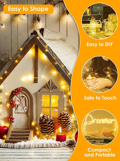 66Ft 200 LED Fairy Lights Plug in, Waterproof String Lights Outdoor & Indoor 8 - Image 5