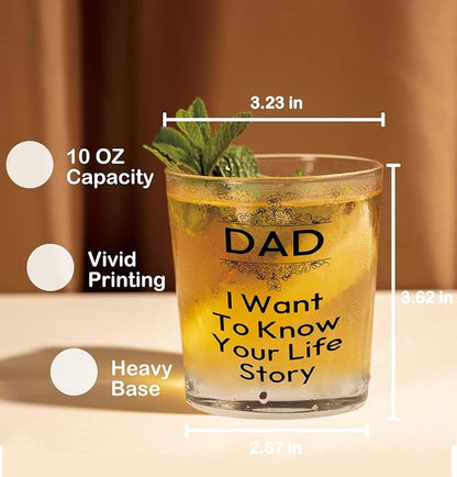 Nogrit Dad Whiskey Glasses 10 oz, Best Dad Gifts - Image 2