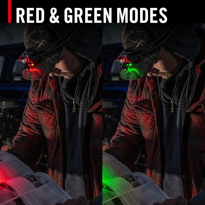 Coast® FL85R 1000 Lumen Tri-Color Focusing Rechargeable LED Headlamp, Built-in - Image 7