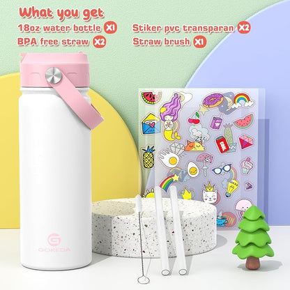 18oz Kids Water Bottle, Insulated Water Bottles - Image 3