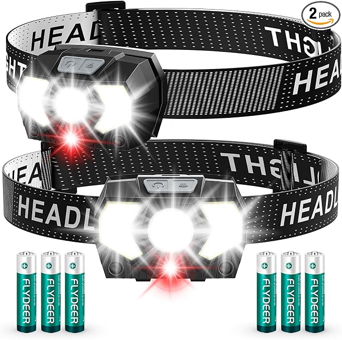 Headlamp 2 Pack, 1500 Lumen Bright LED Head Lamp by Eirnvop