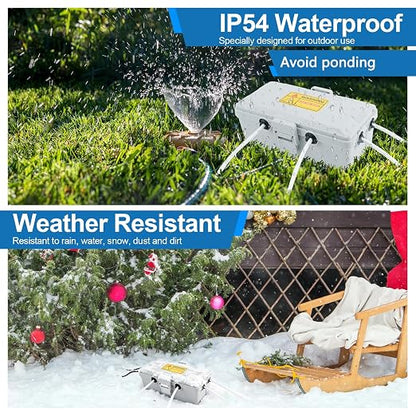 NineLeaf Outdoor Electrical Box Waterproof, Medium Weatherproof Electrical Box - Image 3