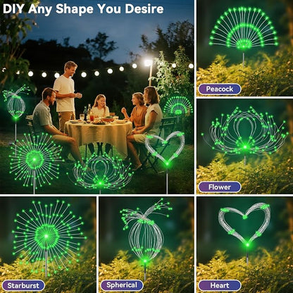 Garden Outdoor Lights, 2 Pack 120 LED Solar Garden Lights Fairy Lights Outdoor - Image 4