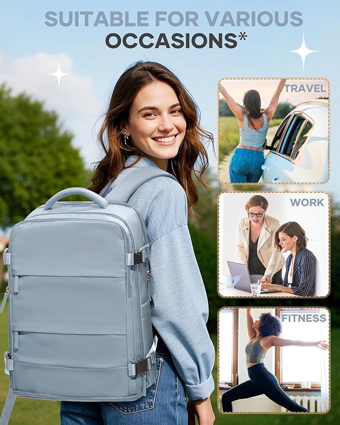 coofay Travel Backpack For Women Men Airline Approved Carry On Backpack Flight - Image 8
