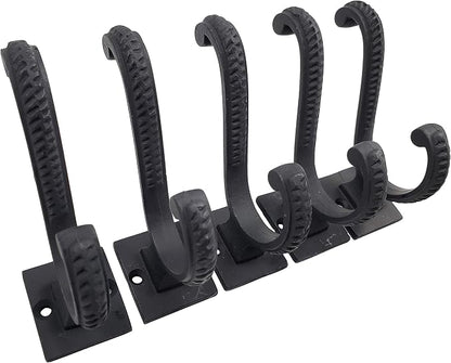 Claimed Corner Iron Scroll Coat Hooks - Image 6