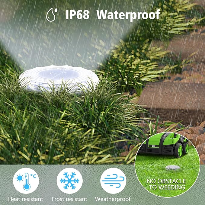 echosari Solar Ground Lights 12 Pack, Upgraded Solar Garden Lights Auto ON/Off - Image 5