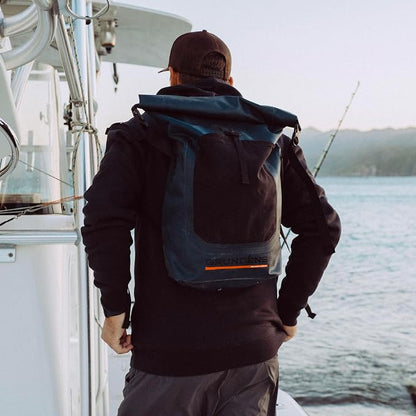 Grundéns Bootlegger Roll Top Backpack, Waterproof, Dark Navy - Image 7