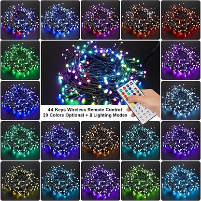 HOME LIGHTING 66ft Christmas Decorative Mini Lights, 200 LED RGB Changing 8 - Image 2