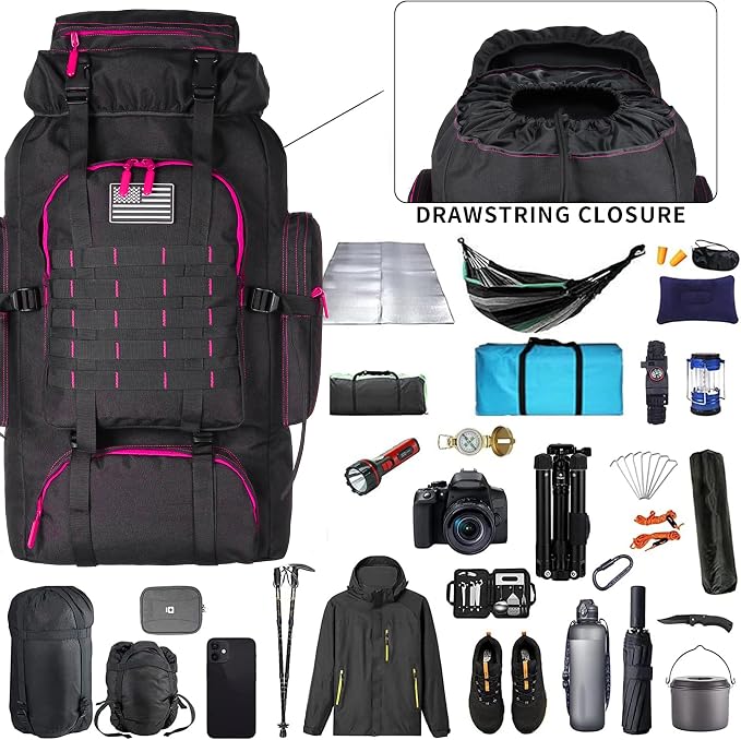 Hiking Backpack for Men 70L/100L Camping Backpack Military Rucksack Molle 3 - Image 4