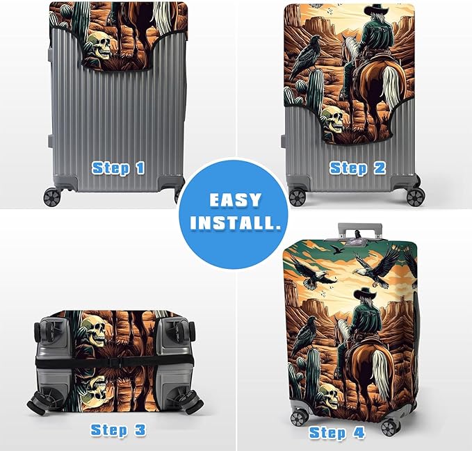 Luggage Cover Protector for 26-28 Inch Suitcases, TSA Approved Elastic Travel - Image 6