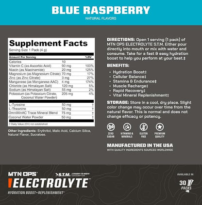MTN OPS Electrolytes Powder Packets, Sugar Free Hydration Packets, Gluten-Free - Image 7
