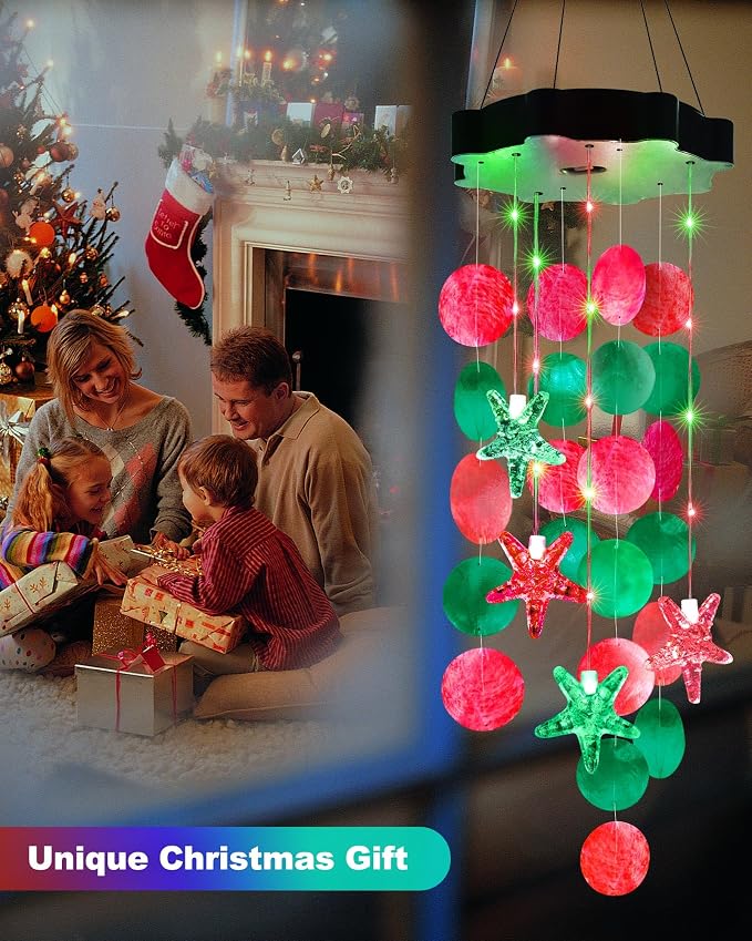 Toodour Solar Decorative Lights Outdoor, Solar Wind Chimes Outside Decorative - Image 3
