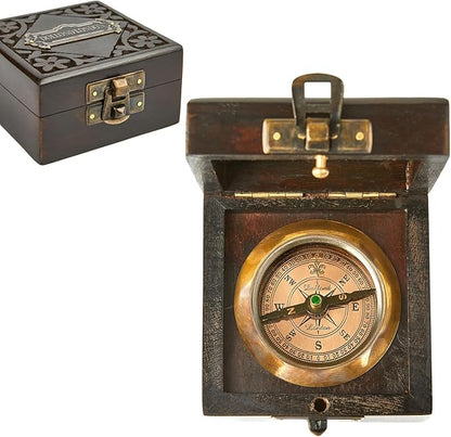 Handmade Antique Vintage Brass Compass | Exquisite Nautical Compass | Home by Super7One
