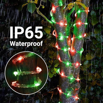 Solar Rope Lights, 2 Packs Total 132ft 400LED Solar String Lights, 8 Modes - Image 5