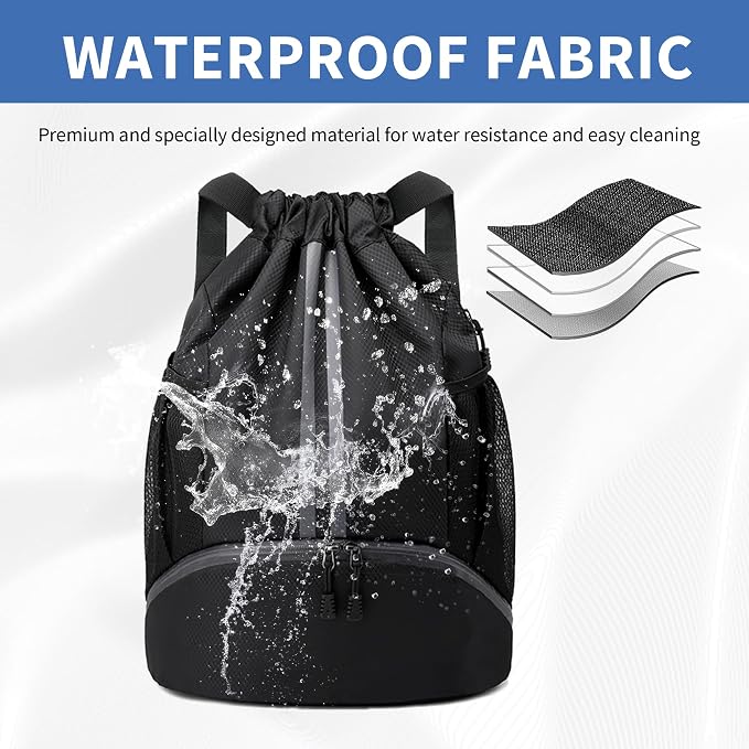 JELUTAR Drawstring Backpack Gym Bag - Image 5