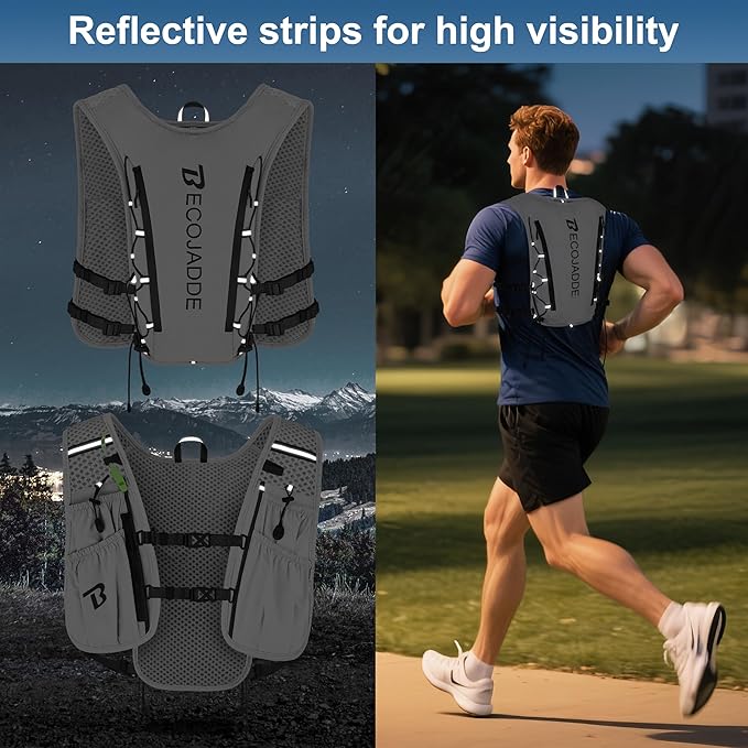 BECOJADDE Running Vest Hydration Backpack - Image 6