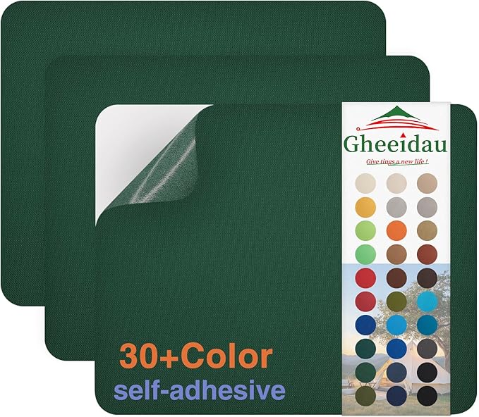 Gheeidau Canvas Repair Patch 9×11 Inch 3Pcs Waterproof Self-Adhesive Fabric by Givethingsanewlife
