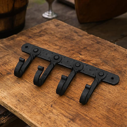 "Mystic Colonial Rustic Cast Iron Wall Mounted Coat Rack - Image 6