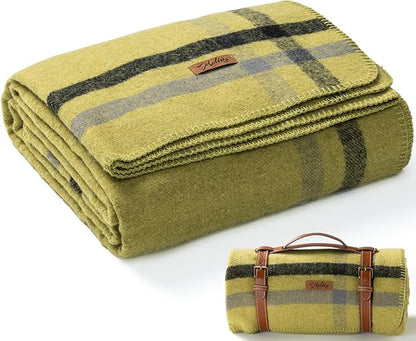 Molithe 100% Wool Blanket, Military Wool Blanket, Sporting Events, Survival Kits by EmbraceCozyWarmthandUltimateComfort