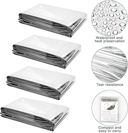 8 Pcs Emergency Mylar Thermal Blanket, High Reflectivity Survival Blanket - Image 4