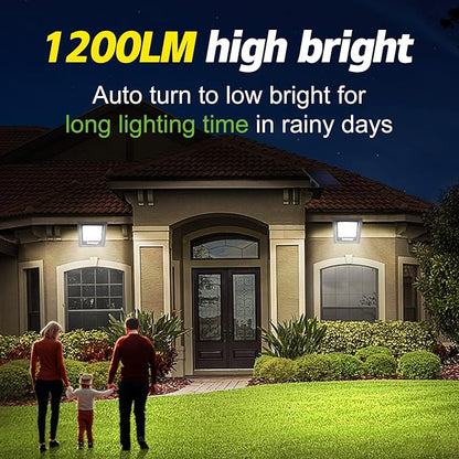 intelamp 4400mAh Solar Flood Lights, 2 Pack Outdoor Solar Security Light Dusk - Image 2