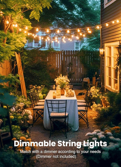 Brightown 30FT LED Outdoor String Lights, Plug-in Waterproof Patio Lights - Image 7