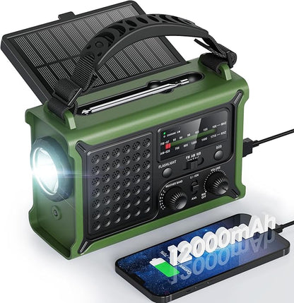Raynic NOAA Weather Radio 12000mAh, Emergency Weather Radio by Raynic