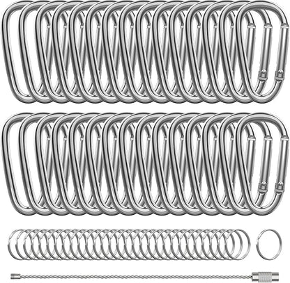 30PCS Aluminum Carabiner Clips by XIECHANEE