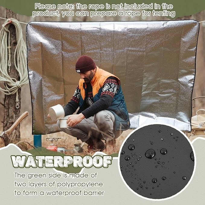 Kingdder 2 Pcs Heavy Duty Emergency Blankets - Image 3
