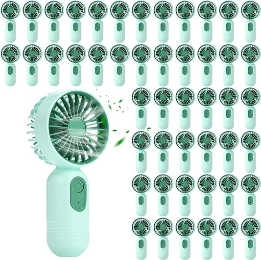 Rossesay 48 Pcs Mini Portable Fan Bulk Cute Handheld Lightweight Small Little by Rossesay