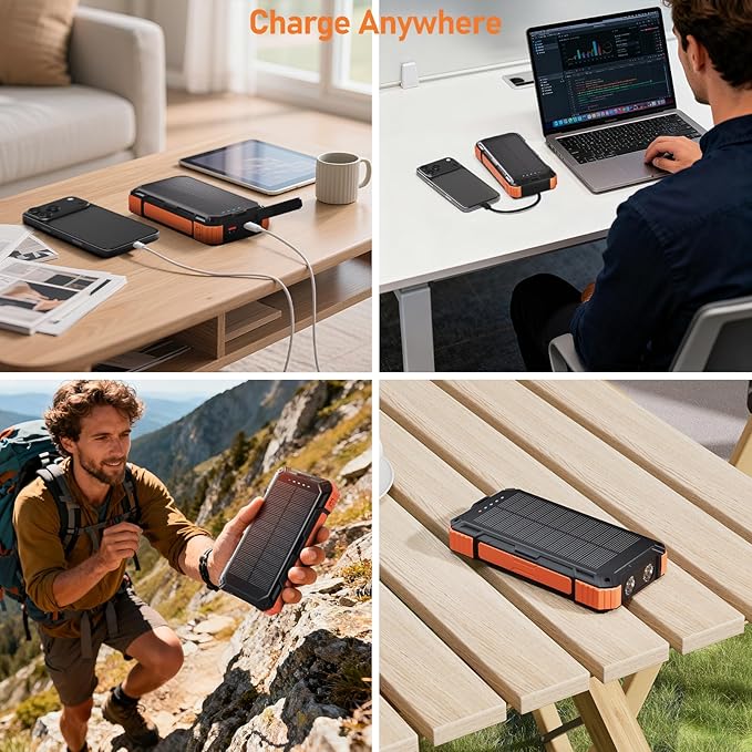 ERRBBIC Solar Charger Power Bank 49800mAh, 22.5W Portable Charger, 15W Wireless - Image 5