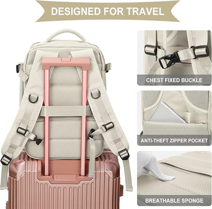 WONHOX Large Travel Backpack Carry on Flight Approved Laptop Work Business - Image 7