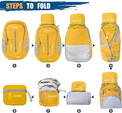 ZOMAKE Ultra Lightweight Packable Backpack 25L, Foldable Hiking Backpacks Water - Image 6