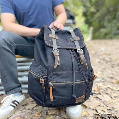 AUGUR High Capacity Canvas Vintage Backpack - Image 3
