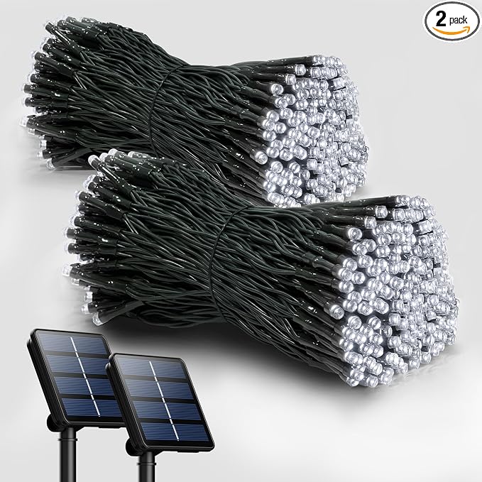 Selarlyt 2 Pack Solar Christmas Lights Outdoor, 72FT 200 LED Solar String Lights by SelarlytLighting