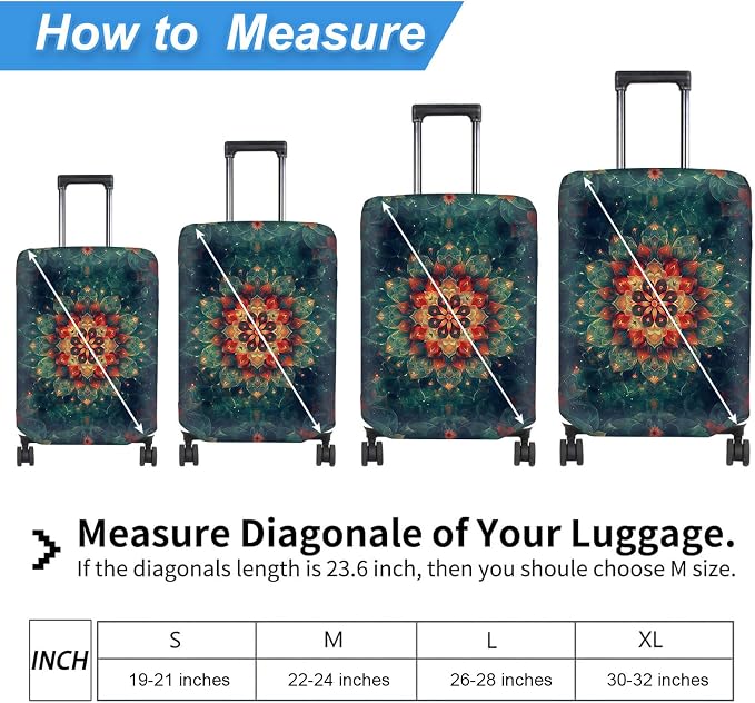 Luggage Cover Protector for 30-32 Inch Suitcases, TSA Approved Elastic Travel - Image 2