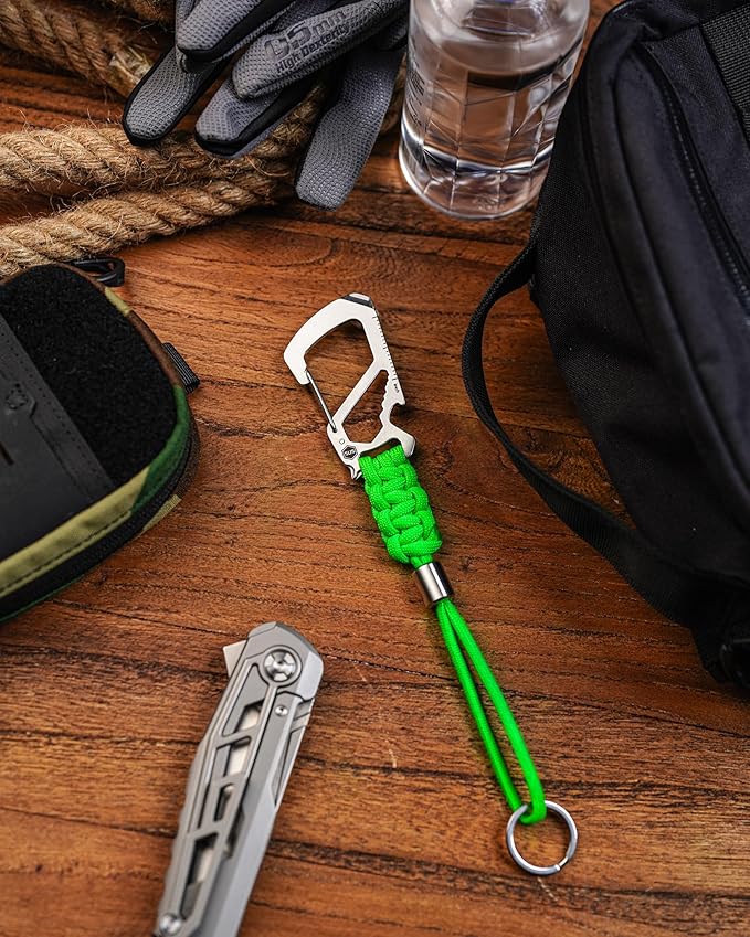 KeyUnity KC04 Paracord Keychain Carabiner Clip, Braided Lanyard - Image 2
