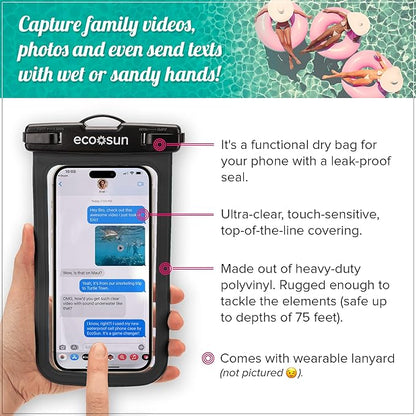 Eco Sun Waterproof Phone Pouch & Floating Wrist Strap Bundle – Waterproof Phone - Image 3