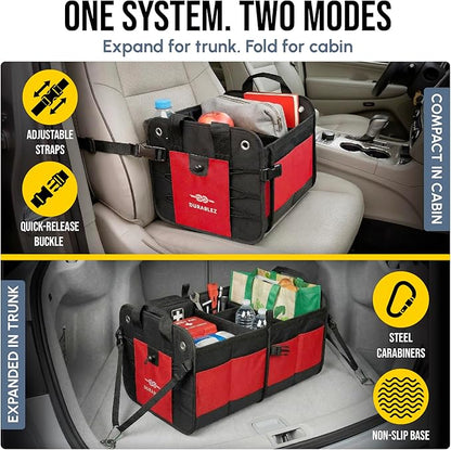 2-Section Foldable Trunk Organizer – Compact Car Storage - Image 7