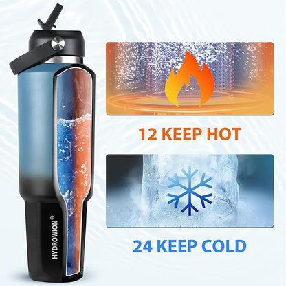 HYDROWION 40 oz Insulated Water Bottle, Car Water Bottle Holder - Image 3