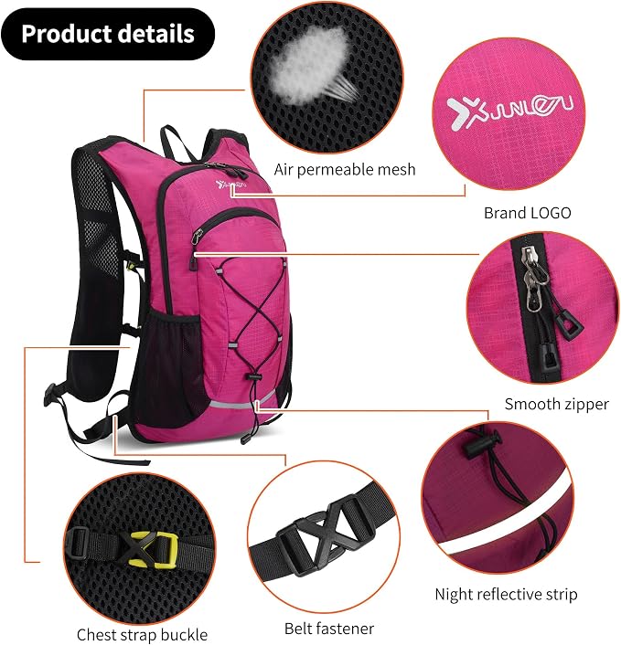 DOJUNS Hiking Backpack Lightweight Travel Backpack 20L Waterproof Hiking - Image 6
