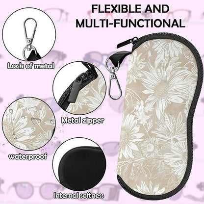 Glasses Case Sunglasses Eyeglass Soft Case Zipper Light Neoprene Pouch - Image 4