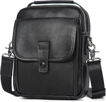Augus Leather Small Messenger Bag by Augus